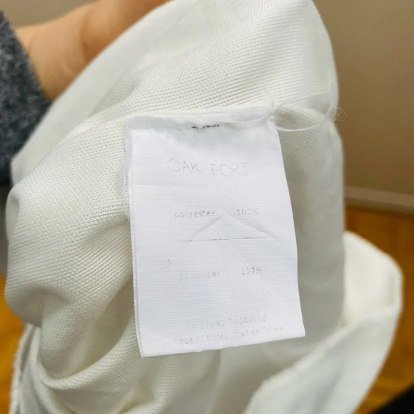 Oak + Fort - White Pleated Polka Dot Skirt - Picture 4 of 6